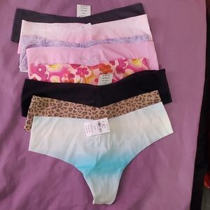 Womans No Show-Blend Thong Assorted Colors 8 Pack